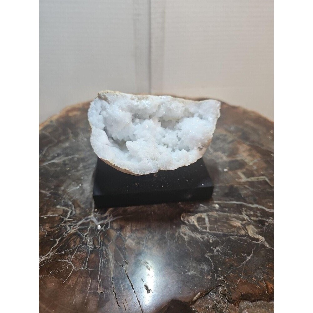 1pcs 1.25lbs Geode Crystal Moroccan Quartz W /Stand